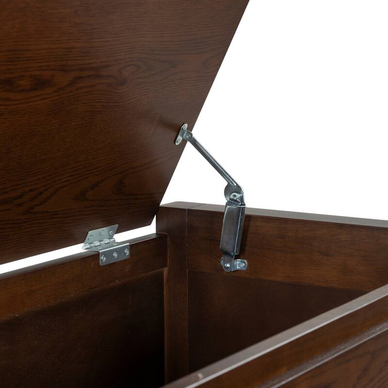 SAFAVIEH Couture Tyrell Wood Storage Bench - 60"W x 18"D x 18"H