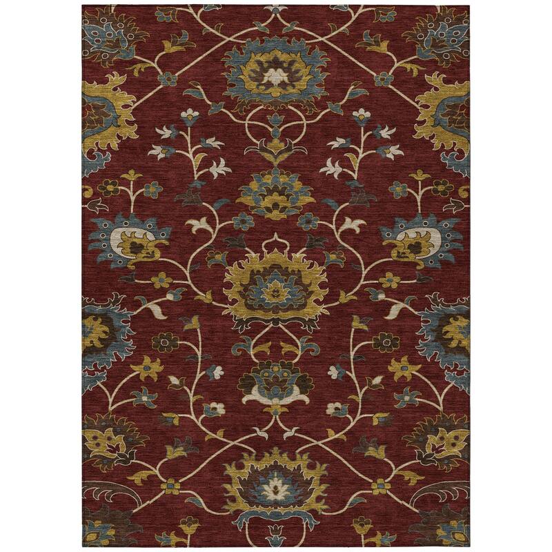 Machine Washable Indoor/ Outdoor Traditional Luna Chantille Rug