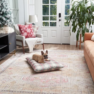Charlie Holiday Plaid Pillow Dog Bed
