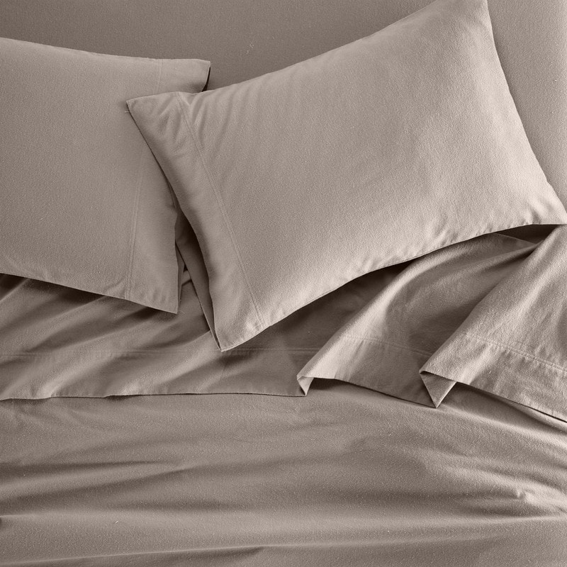 Superior Solid Flannel Cotton Fuzzy Deep Pocket Sheet Set