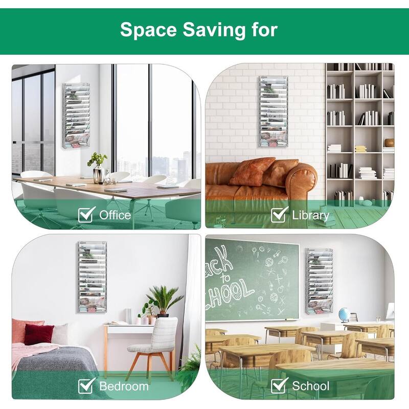 Hanging Wall File Holder, Paper Storage Organizer