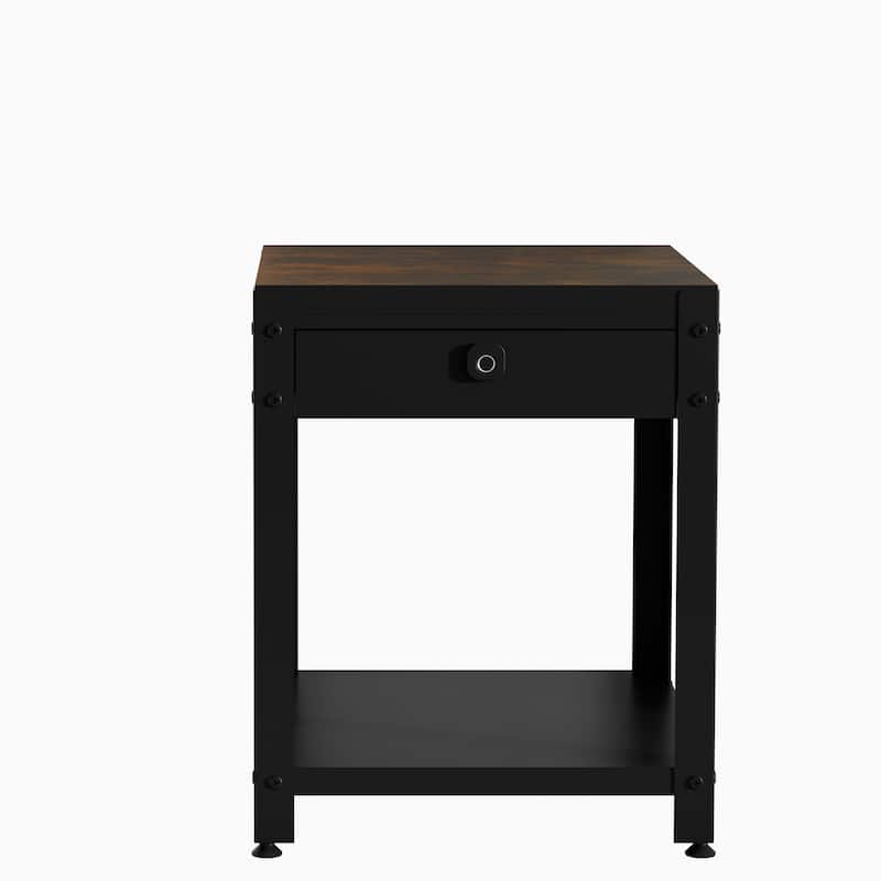 double-layer coffee table with hidden compartment and fingerprint lock - Living room dining table