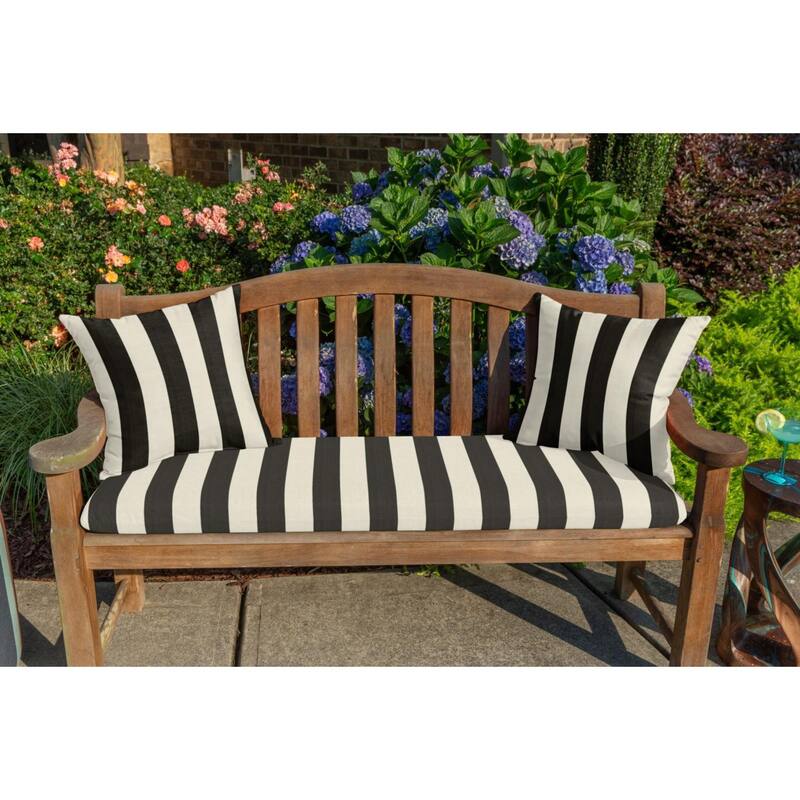 Sunbrella 20 inch Square Stripe Outdoor Throw Pillow
