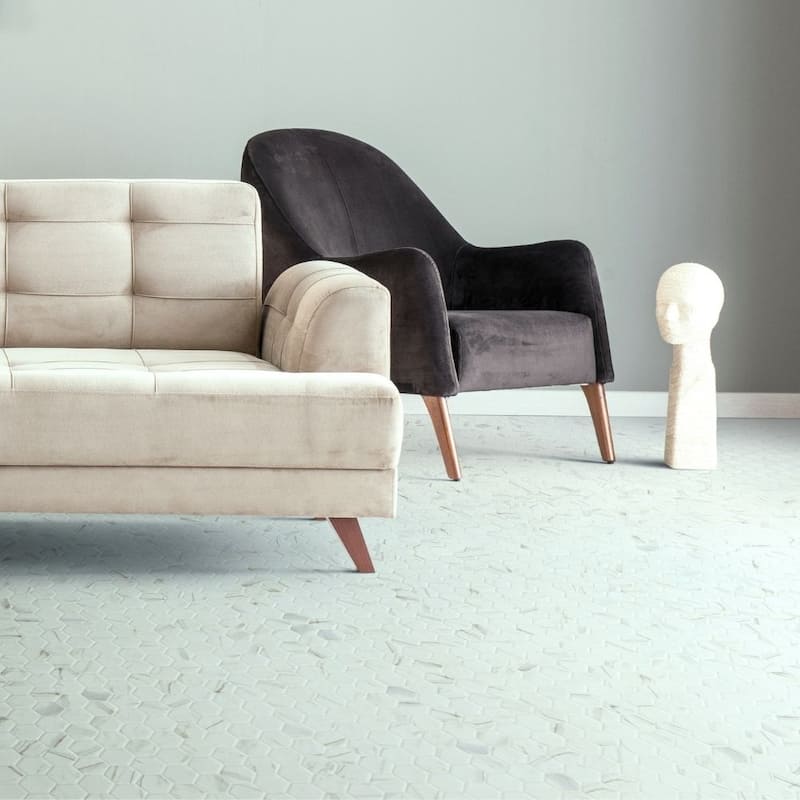 Eterna Hex 2x2 Glass Hexagon Mosaic Tile - Floor, Wall, Backsplash