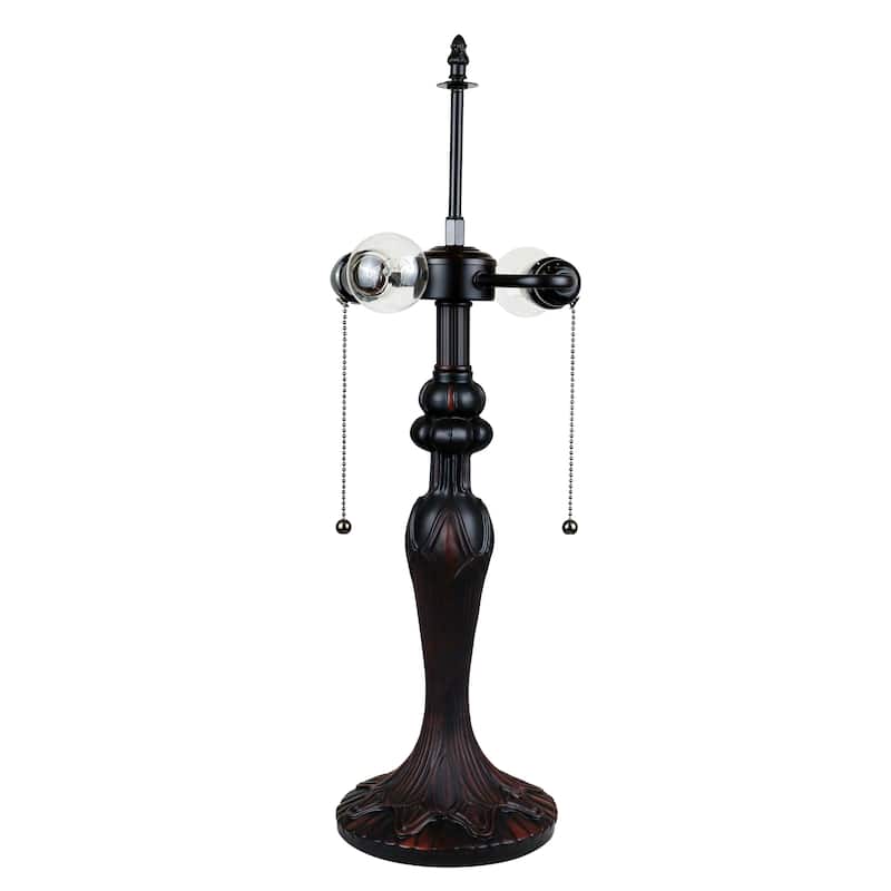 Tiffany Style Victorian Design 2-light Dark Bronze Table Lamp