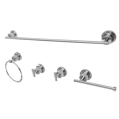 Kingston Brass Concord 5 Piece Bathroom Package with Towel Bar, Dual