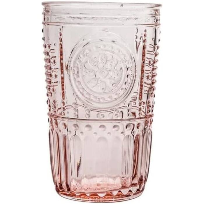 Bormioli Rocco Set of 6 Romantic Glass Victorian Tumblers