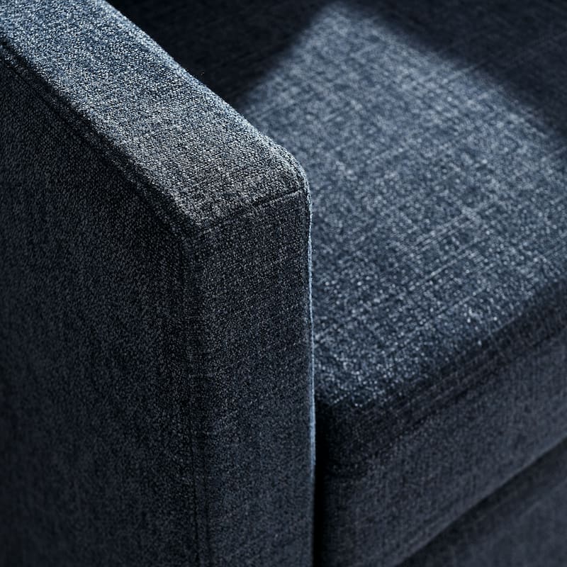 Serene Fabric Slipcovered Swivel Armchair