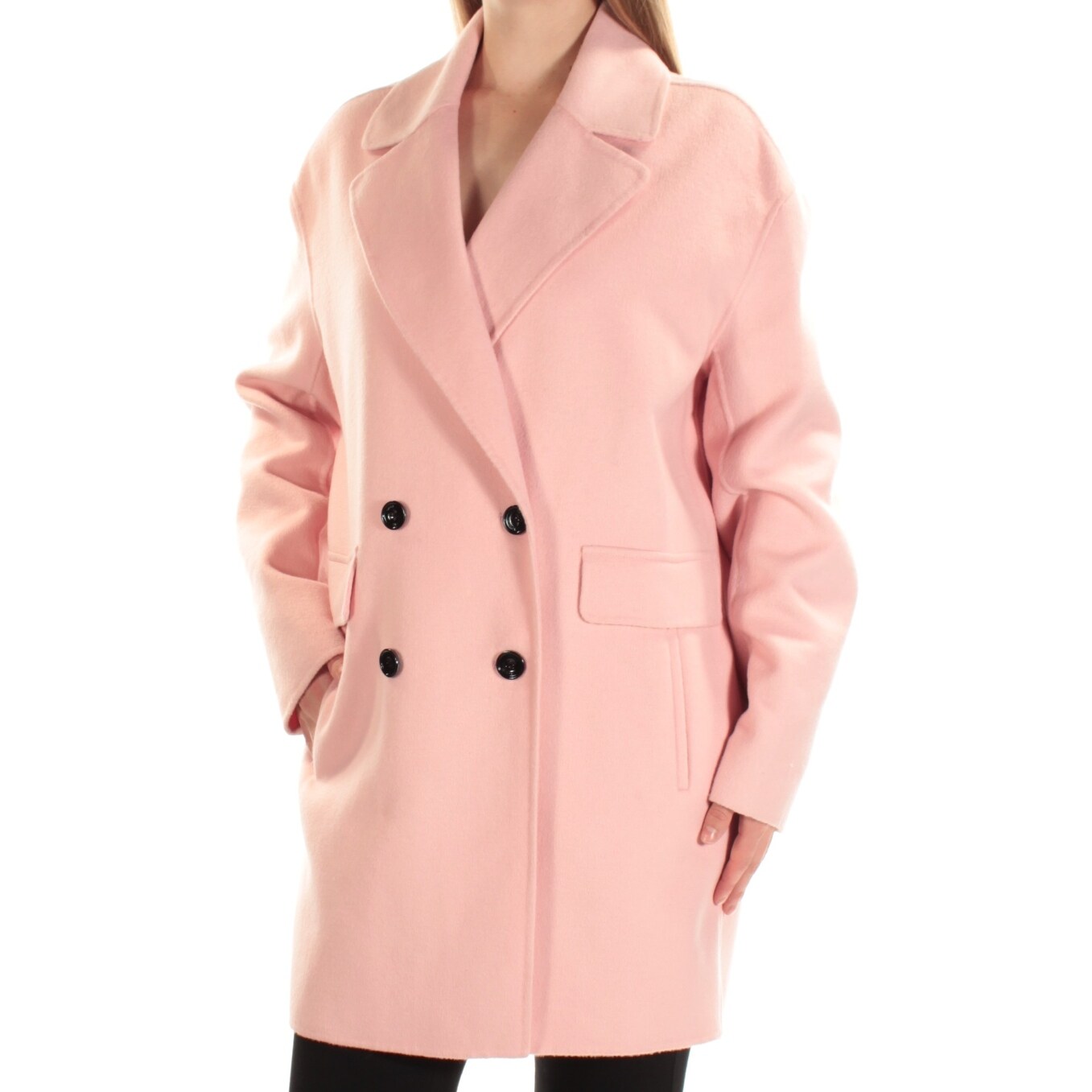 Shop Womens Pink Casual Peacoat Coat Size M Overstock 23467691