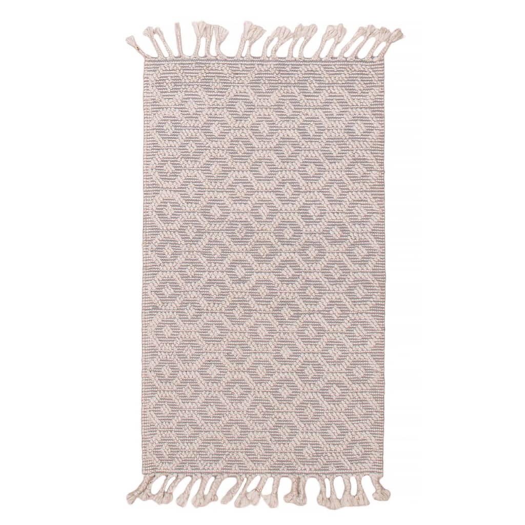 ECARPETGALLERY Braid weave Sienna Cream Wool Rug - 3'0 x 5'1