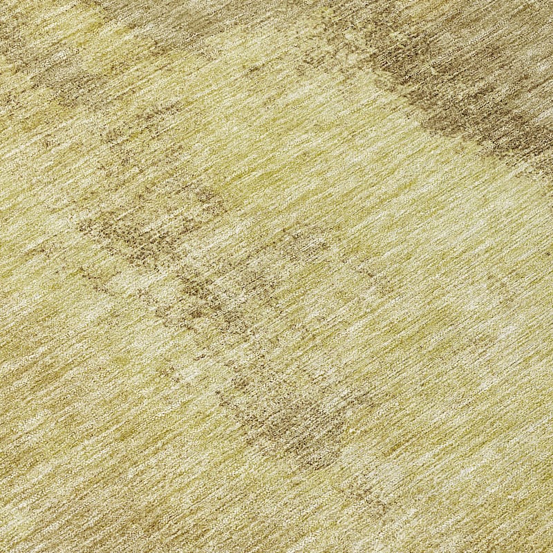 Machine Washable Indoor/ Outdoor Contemporary Abstract Chantille Rug