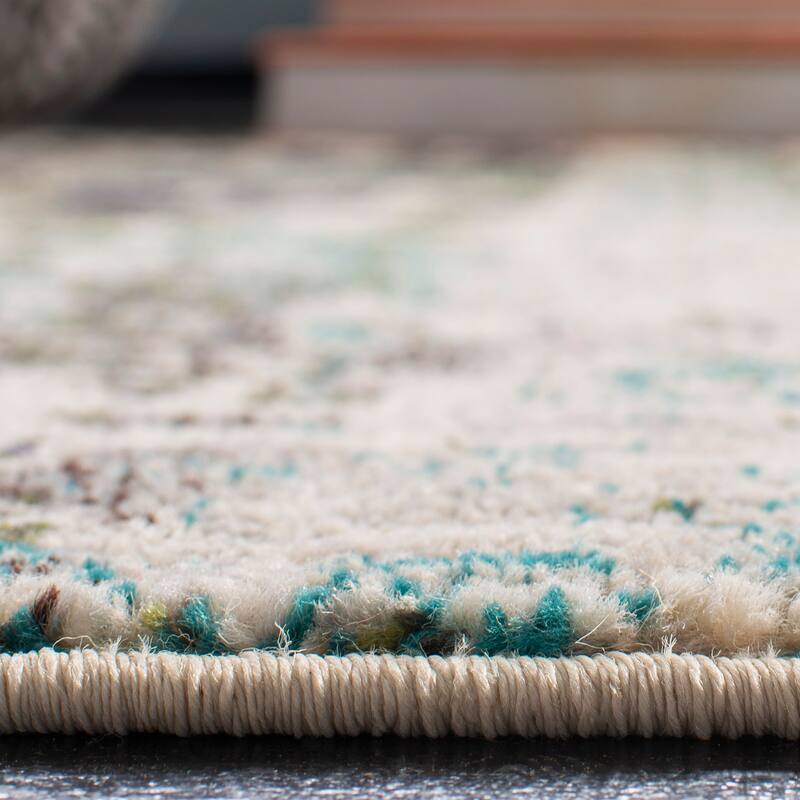 SAFAVIEH Madison Miloslava Modern Abstract Rug - Blue/Green - 5' 3" x 7' 6"