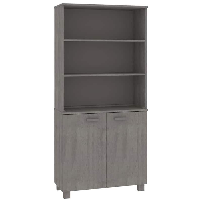 vidaXL Drawer Cabinet Bookshelf with Storage Shelves HAMAR Solid Wood Pine - 33.5" x 13.8" x 70.9"