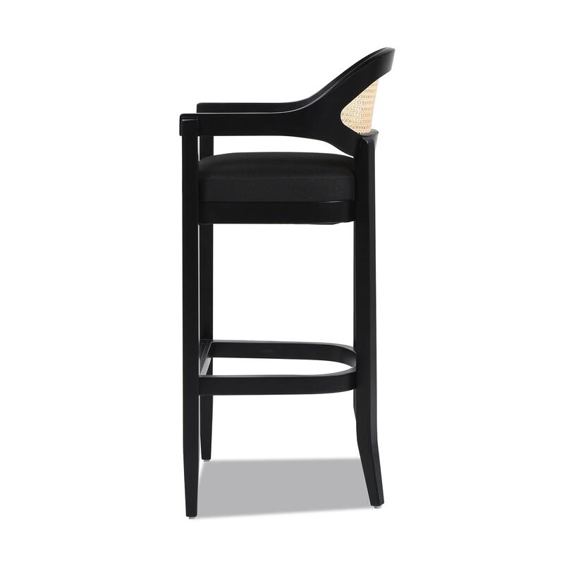 Mid Century Modern Cane Back Bar Stool