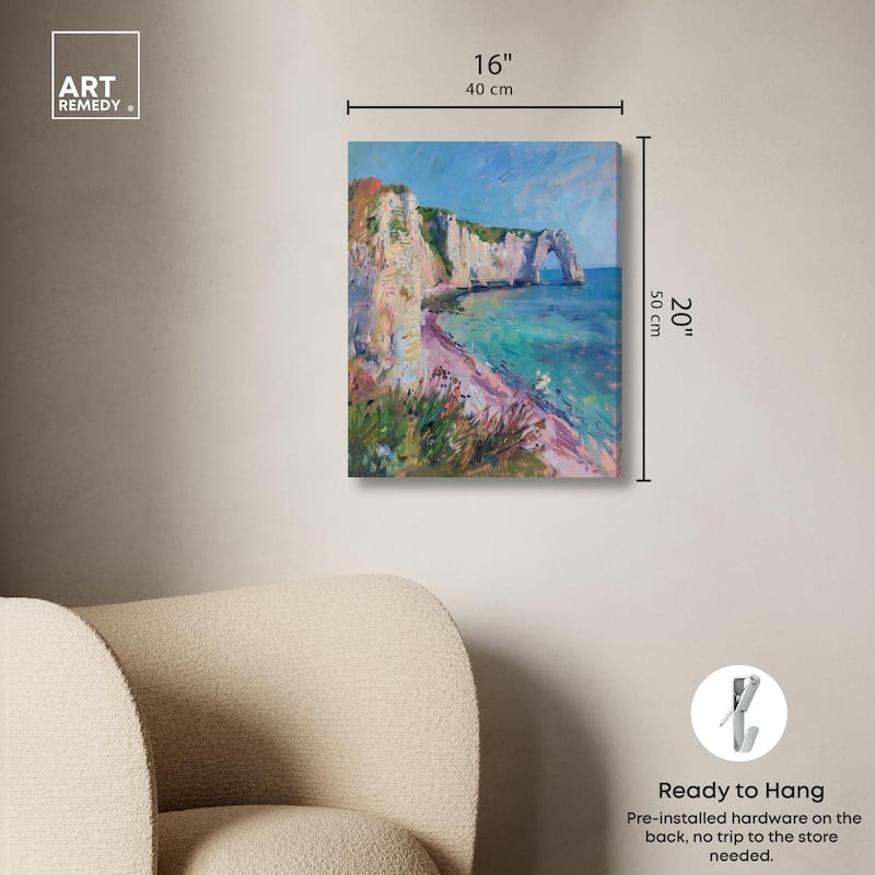 Cliffs of Etretat Canvas by Art Remedy, Gallery Wrapped