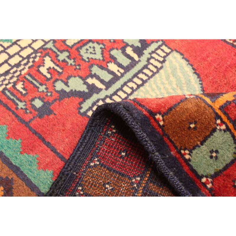 ECARPETGALLERY Hand-knotted Teimani Red Wool Rug - 3'1 x 4'3