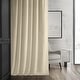 preview thumbnail 3 of 8, Exclusive Fabrics Signature Light Beige Velvet Curtain (1 Panel)