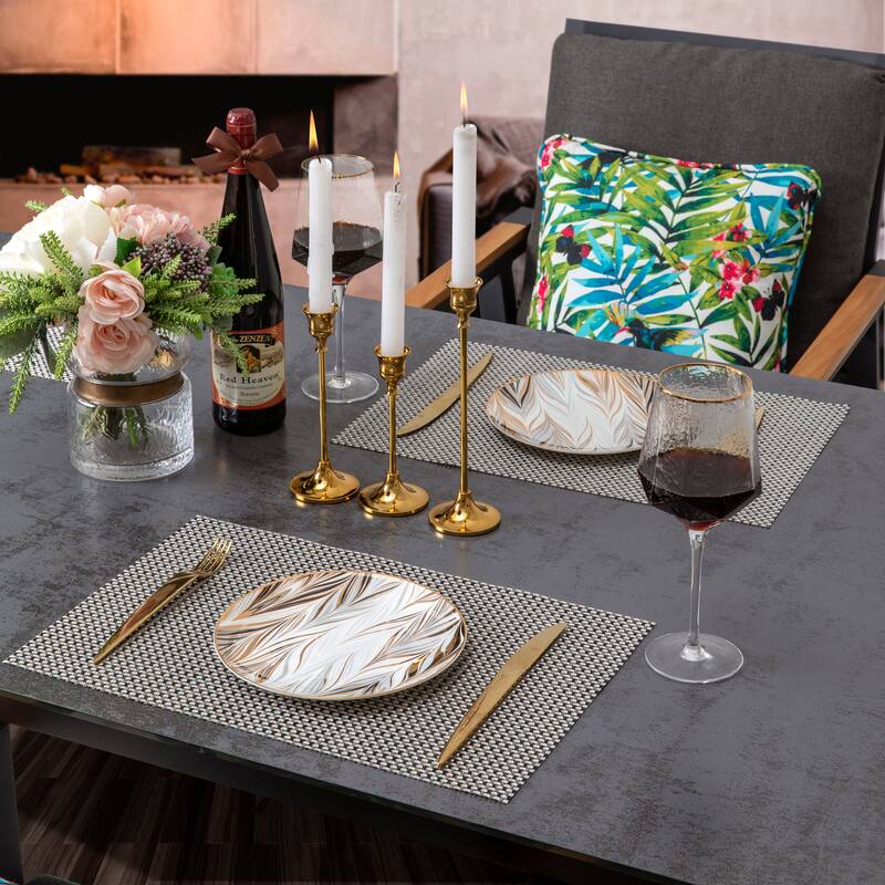AVESTAR Dark Grey Place Mat, 6-Piece Gift Set