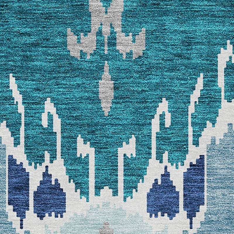 HomeRoots Ikat Transitional Rectangle Outdoor Rug