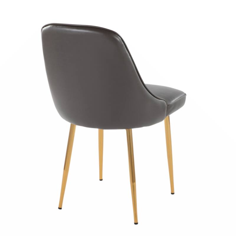 Contemporary/Glam Dining Chair with Frame and Faux Leather by LumiSource - Set of 2