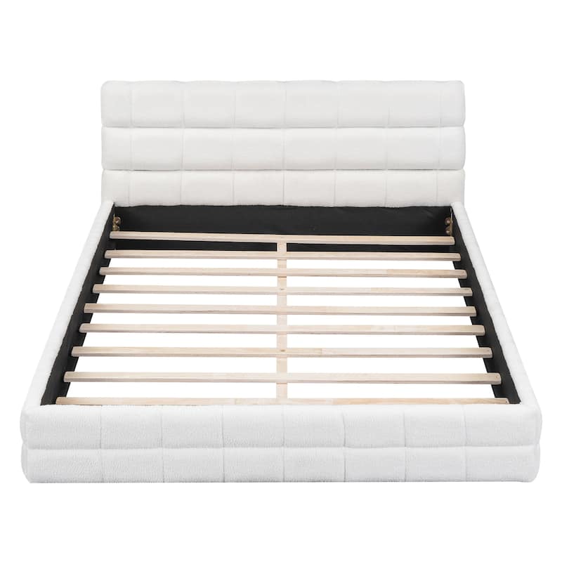 Queen Size Upholstered Platform Bed For Bedroom