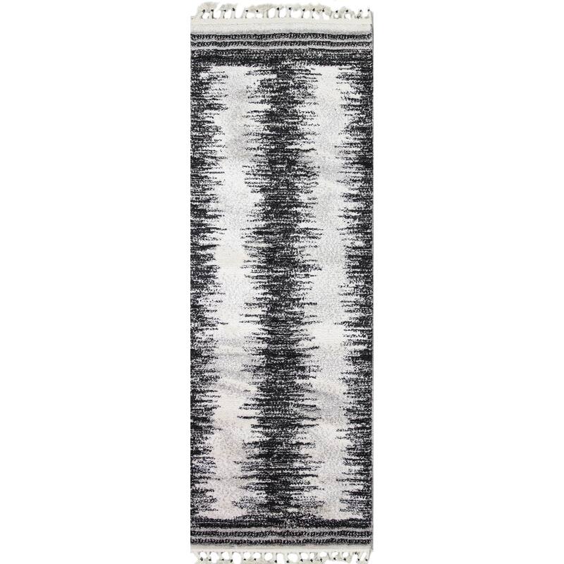Bashian Kaison Ivory/Black Contemporary Area Rug