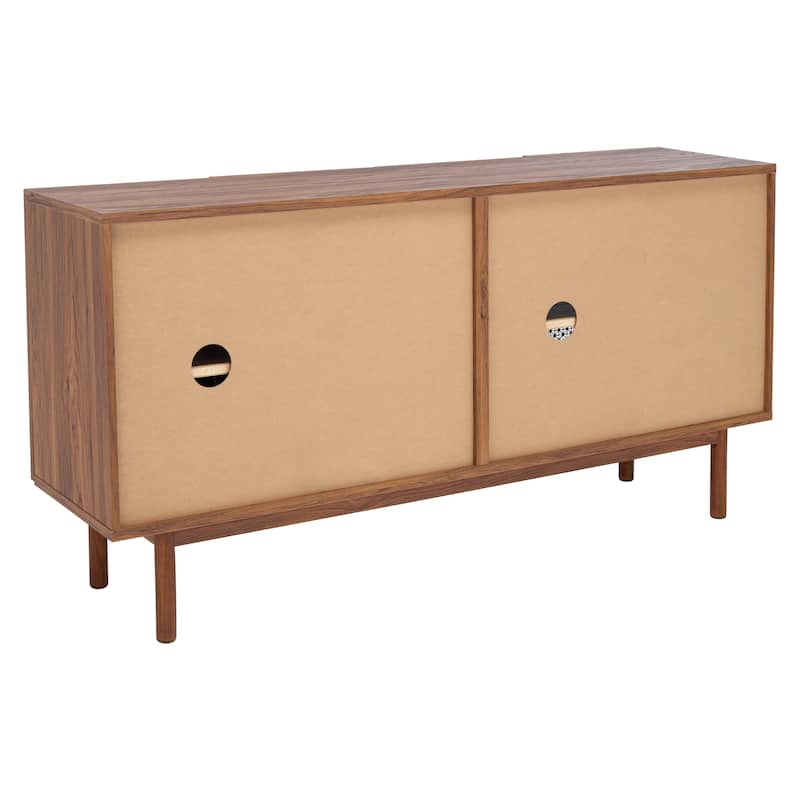 SAFAVIEH Micaela 63-inch 4-Door Storage Media TV Stand - 63.1" W x 16.3" D x 31.7" H - 63Wx16Dx32H
