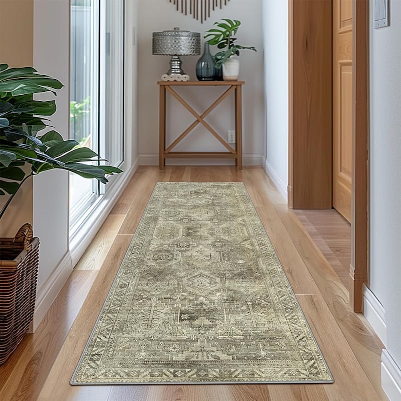 Mcow EverEase Collection Low Pile Machine Washable Non-Slip Area Rug