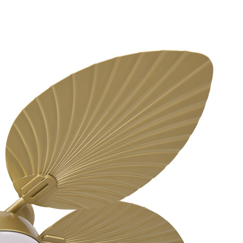 Moasis 52" Palm Leaf Ceiling Fan with Light Tropical Style with Remote