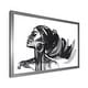 preview thumbnail 9 of 10, Designart "Monochrome Portrait of African American Woman IV" Modern Framed Art Print