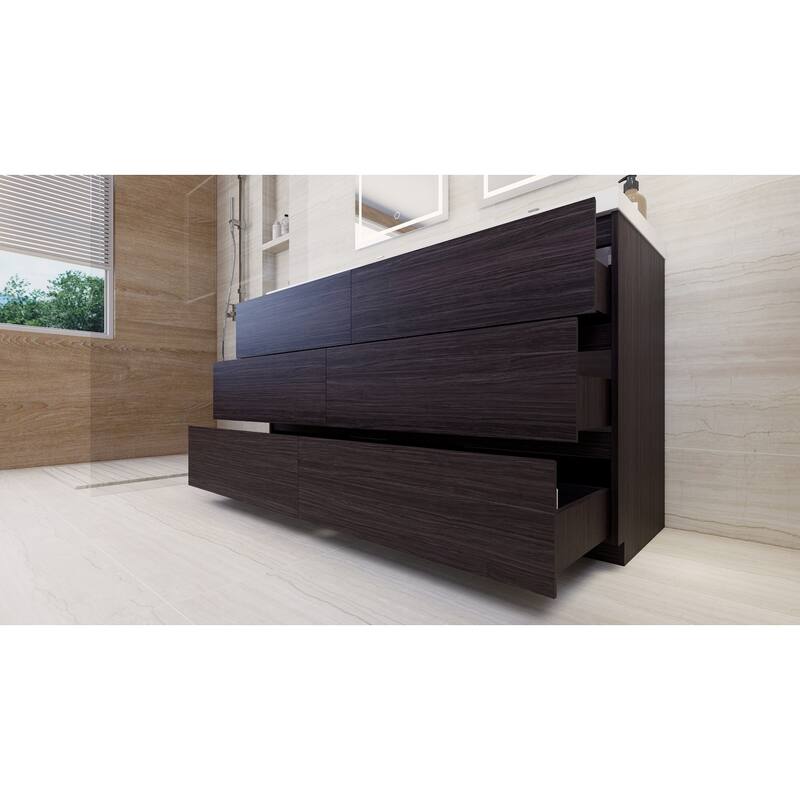 Aron 60'' Freestanding Vanity with Double Reinforced Acrylic Sink