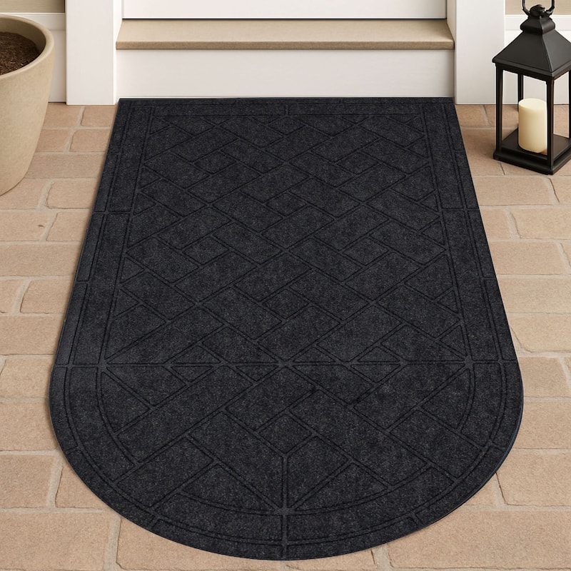 Mohawk Home Diagonal Pavers Arched 3' X 5' Door Mat