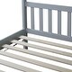 preview thumbnail 10 of 11, Light Grey Rubber Wood House Bed,Twin Size Kids Bed