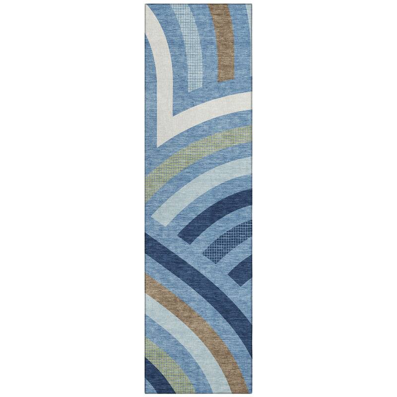 Machine Washable Indoor/ Outdoor Modern Jalen Chantille Rug