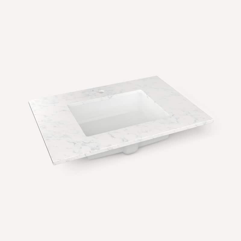 Robern TB31UCO-1 31" Quartz Vanity Top for Single Hole Faucet - Lyra