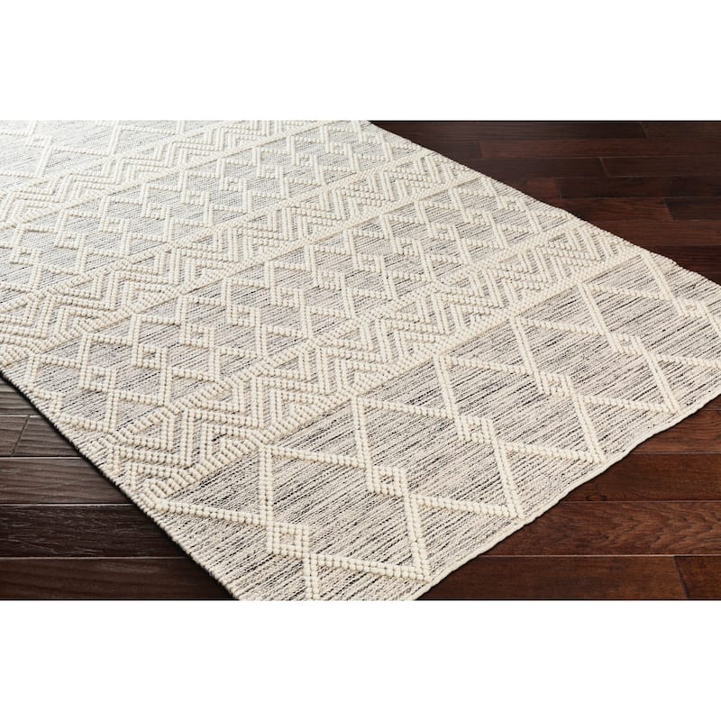 Livabliss Bradrick Handmade Farmhouse Trellis Wool Area Rug
