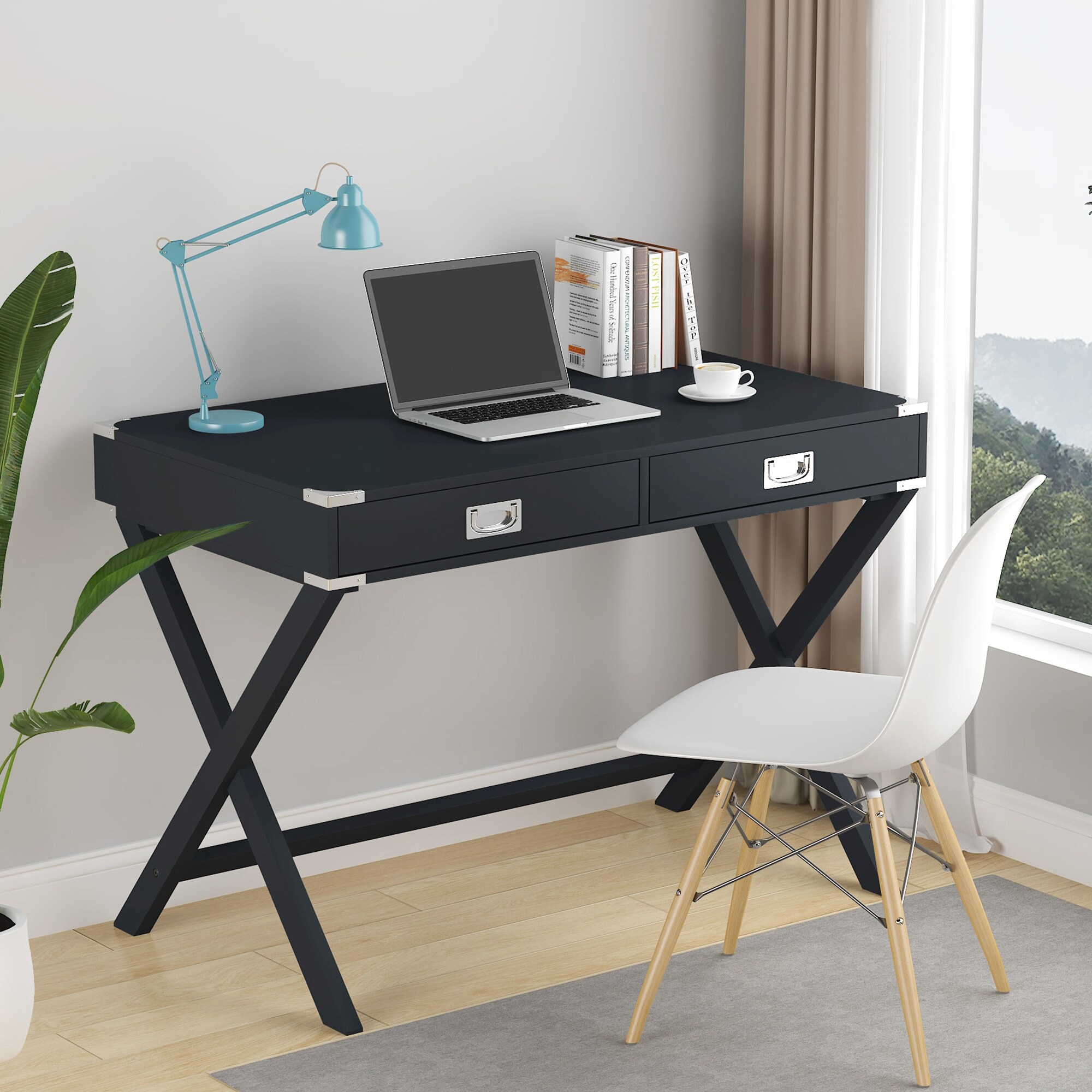Cross leg study table discount