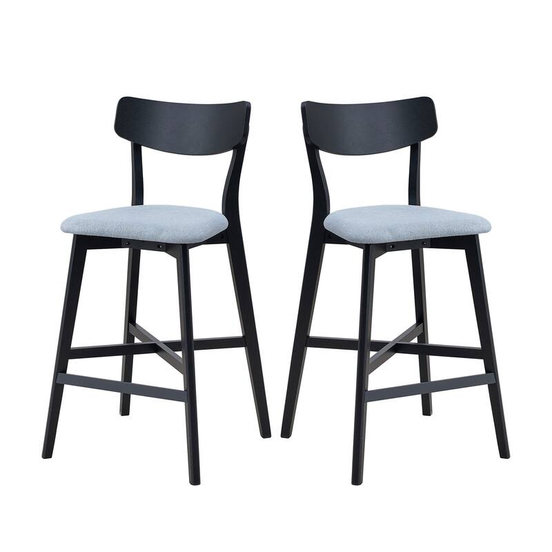 Counter Stools Set of 2, Modern Bar Stools with Backs, Counter Height Bar Stools, Upholstered Counter Chair for Kitchen Island