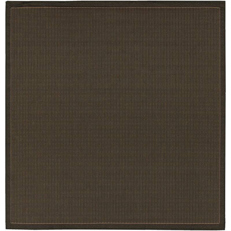 Dream Decor Rugs Pergola Basketweave Black Brown Outdoor Area Rug