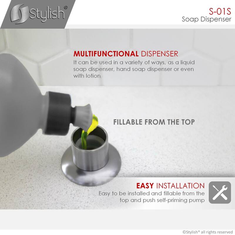 STYLISH Pull Down Kitchen Faucet + Soap Dispenser - Stainless Steel Finish
