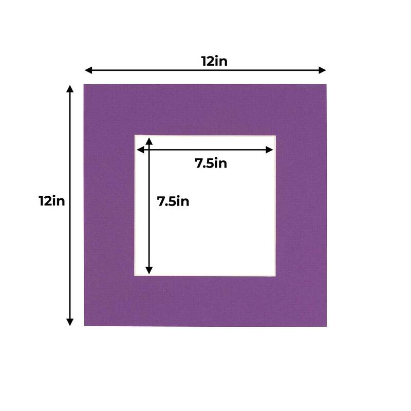 12x12 Mat for 8x8 Photo Dark Purple Matboard for Frames Measuring 12 x 12 Inches To Display