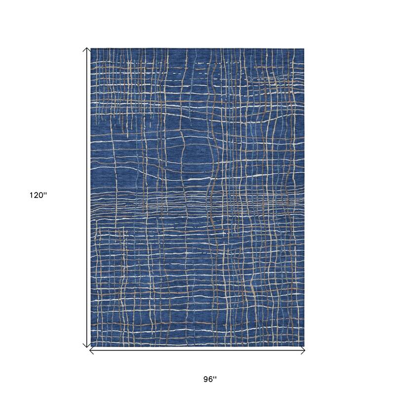 HomeRoots Striped Transitional Rectangle Outdoor Rug