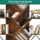preview thumbnail 5 of 7, Moasis Wood 5-Tier Large Tree Bookshelf Industrial Open Bookcase