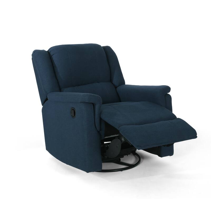 Swivel Glider Recliner Chair for Adults, Upholstered Fabric Rocking Recliner, Nursery Accent Chair Lounge Recliner