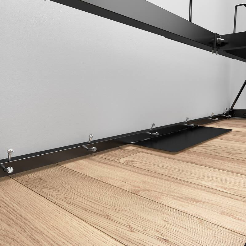 Bestar Pur Queen Murphy Bed with Shelving Unit and Drawers (90W)