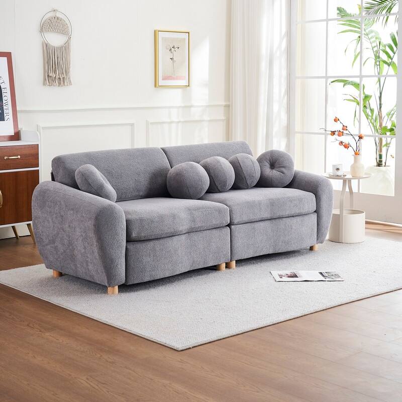 84.60" Chenille/Corduroy Upholstered Sofa