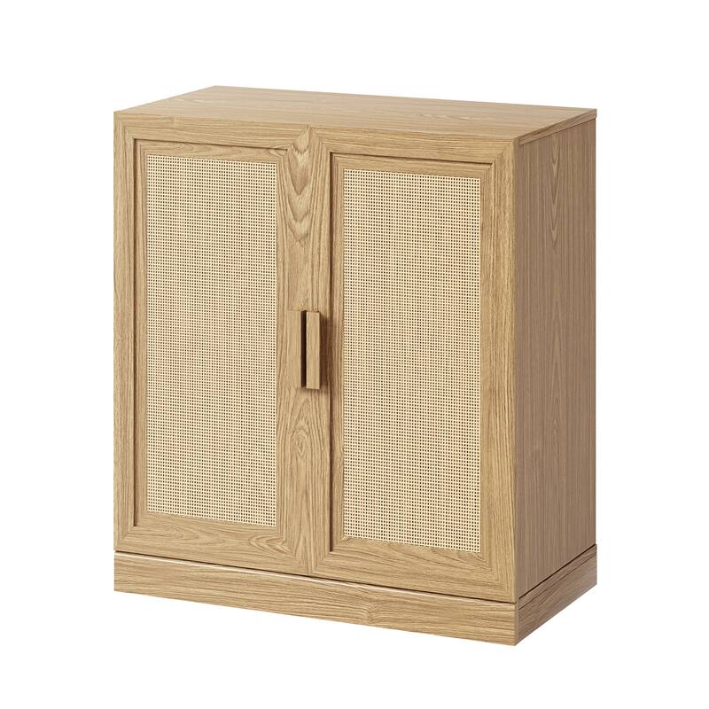 Modular Sideboard Cabinet with Storage Buffet Cabinet with Rattan Doors for Living Room Kitchen Dining Room Entryway