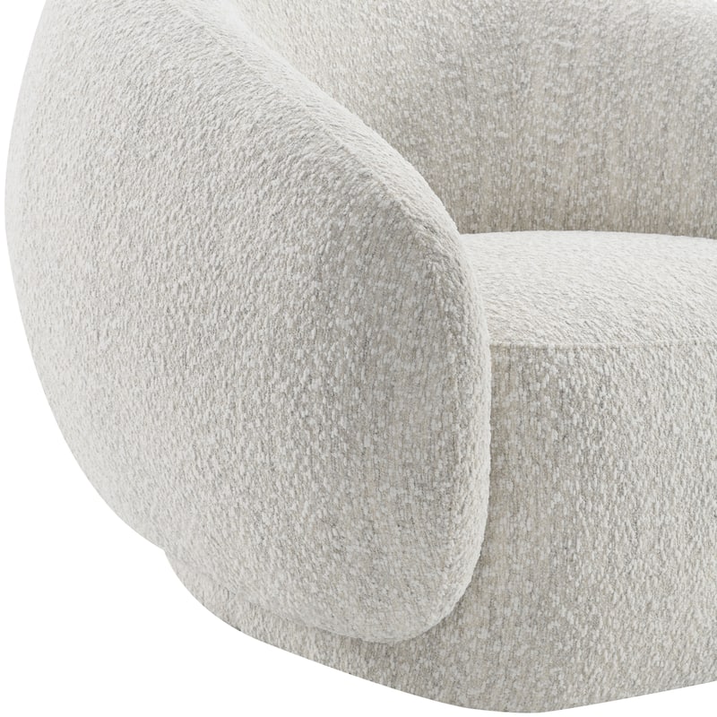 Furniture of America Erynn Modern 42-inch Boucle Swivel Accent Chair
