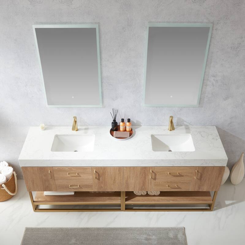 Miseno MV789084 Alistair 84" Free Standing Double Basin Vanity Set