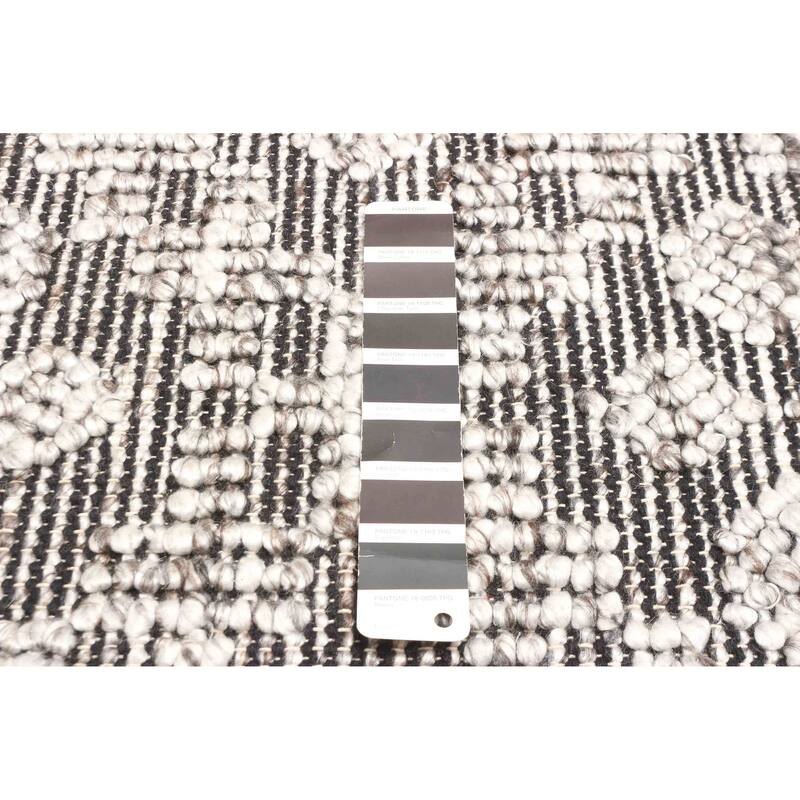 ECARPETGALLERY Braid weave Sienna Black Wool Rug - 5'2 x 7'9